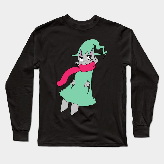 Deltarune Light Ralsei Chibi Sticker, Pin, + Others Long Sleeve T-Shirt by nhitori